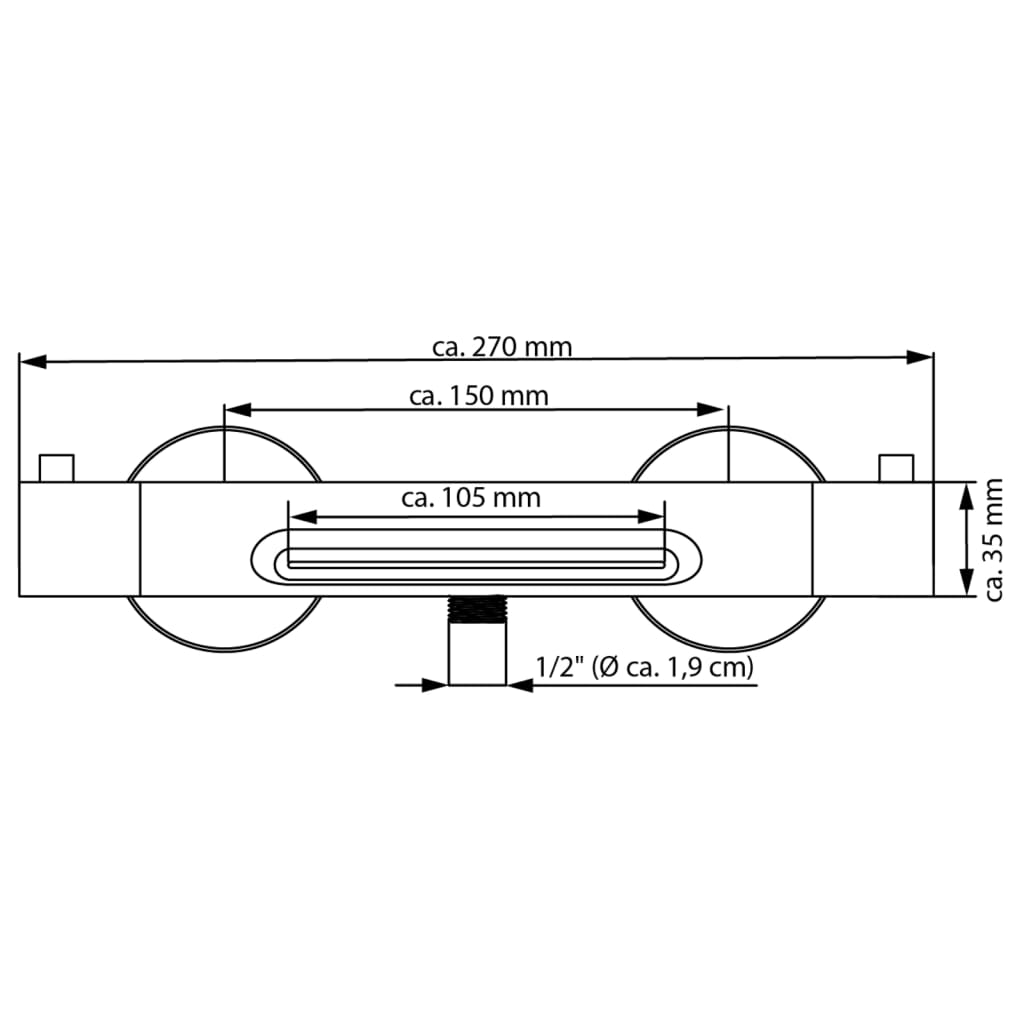 EISL Thermostat-Badarmatur CARNEO Verchromt