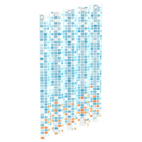 Thumbnail for EISL Duschvorhang Blau/Orange Mosaikmuster 200x180x0,2 cm