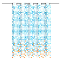 Thumbnail for EISL Duschvorhang Blau/Orange Mosaikmuster 200x180x0,2 cm